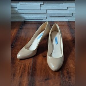 PRADA Women's Nude Patent Leather Stiletto Heels EU 40 US 10